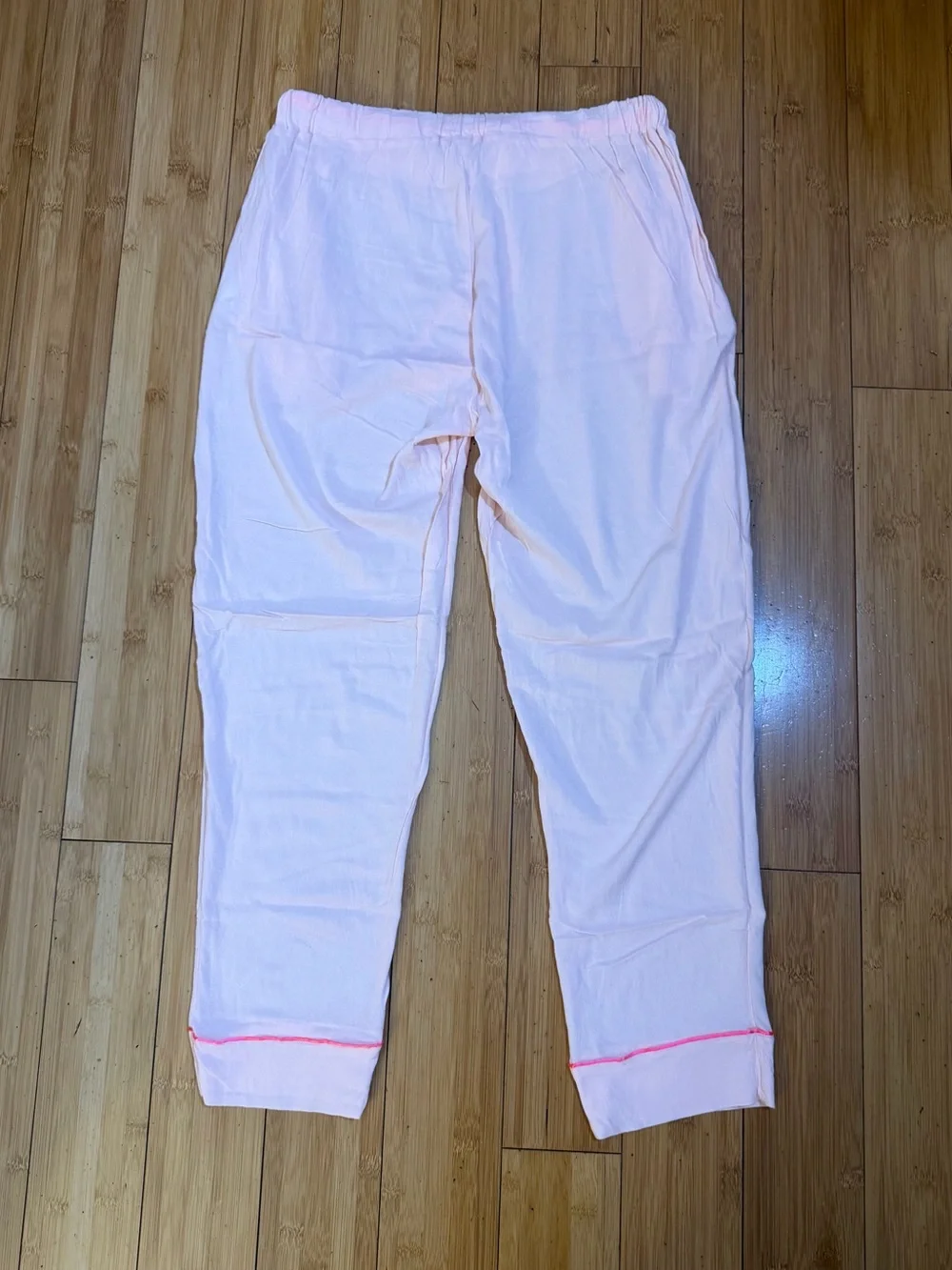 Hatch Light Pink Maternity Pajama Set with Contrast Piping